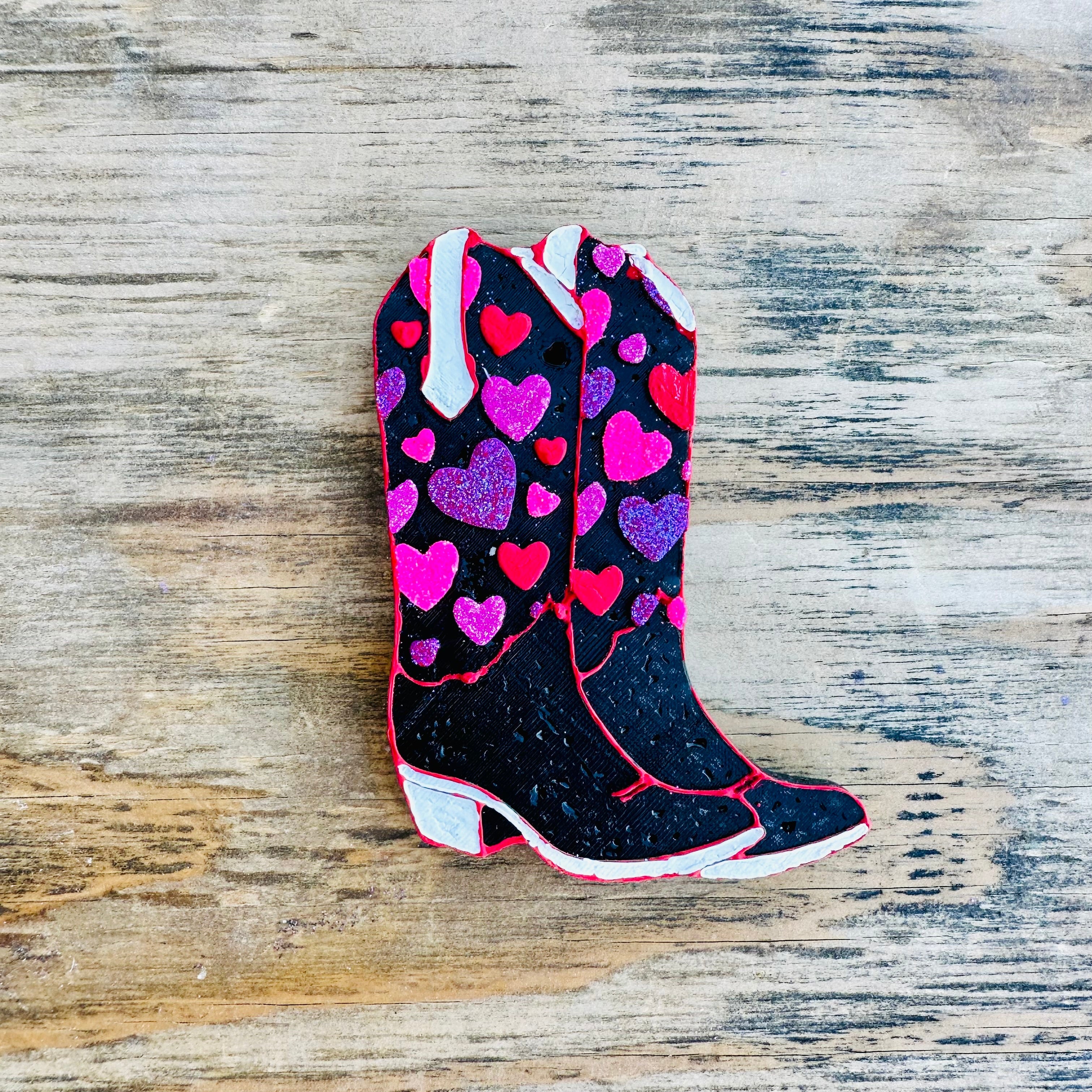 Boot with Hearts Car Freshie