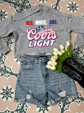 Red White And Coors Light Graphic