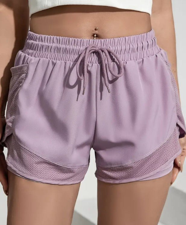 2 in 1 Quick-Dry Running Stretchy Biker Shorts