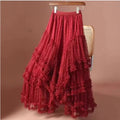 Miss Sparkling | Mesh Ruffle Maxi Skirt