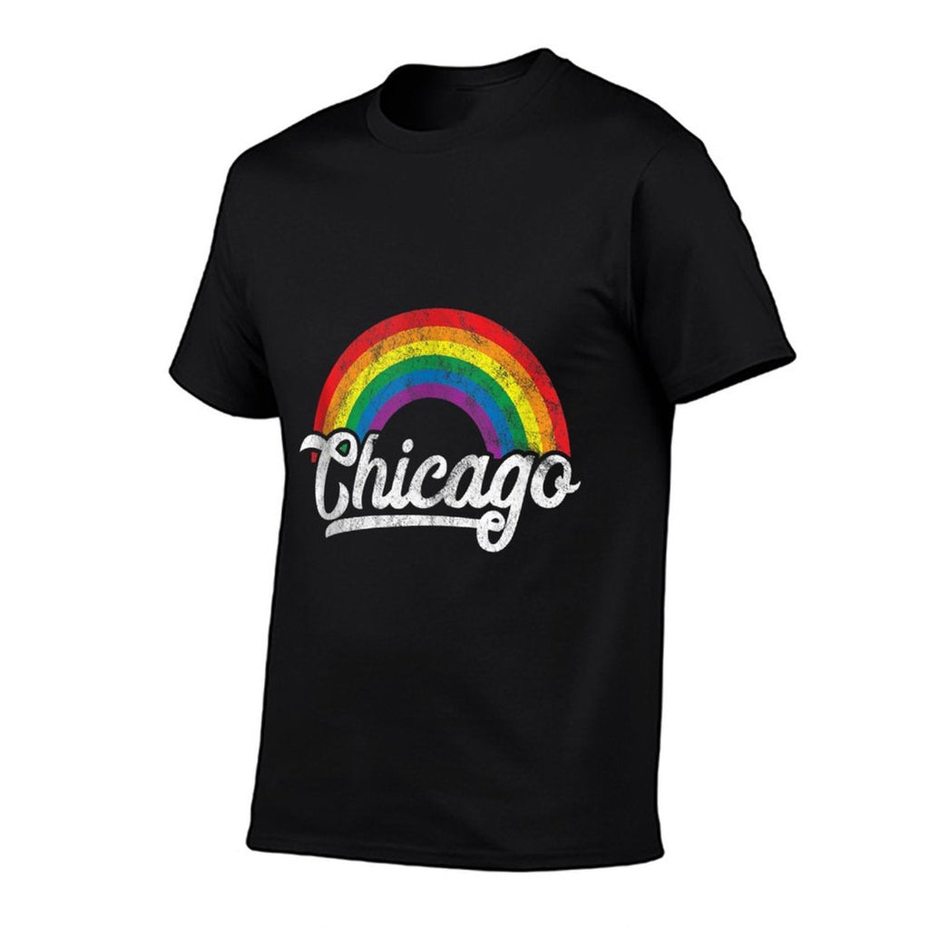 Chicago Rainbow LGBT Gay Pride  Wrinkle-resistant T-Shirt