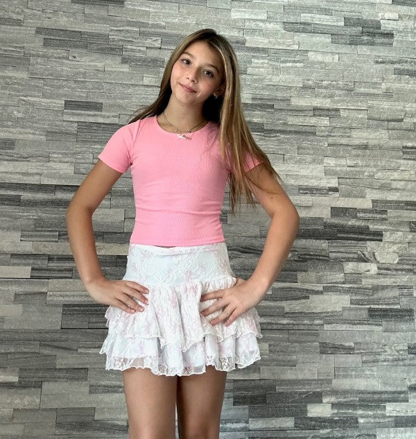 Girls Melanie Lace Skirt