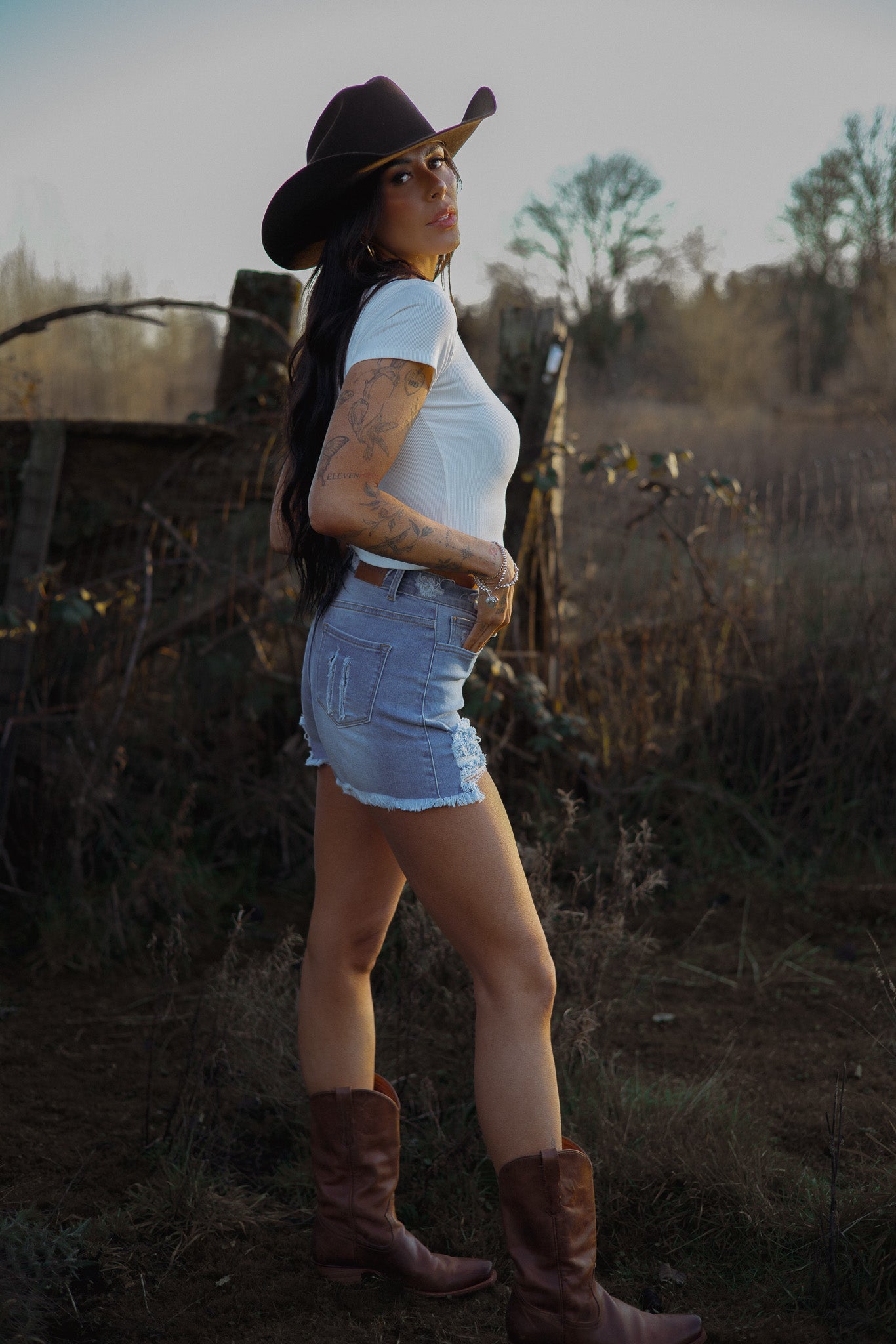 Breanne Distressed High Rise Shorts