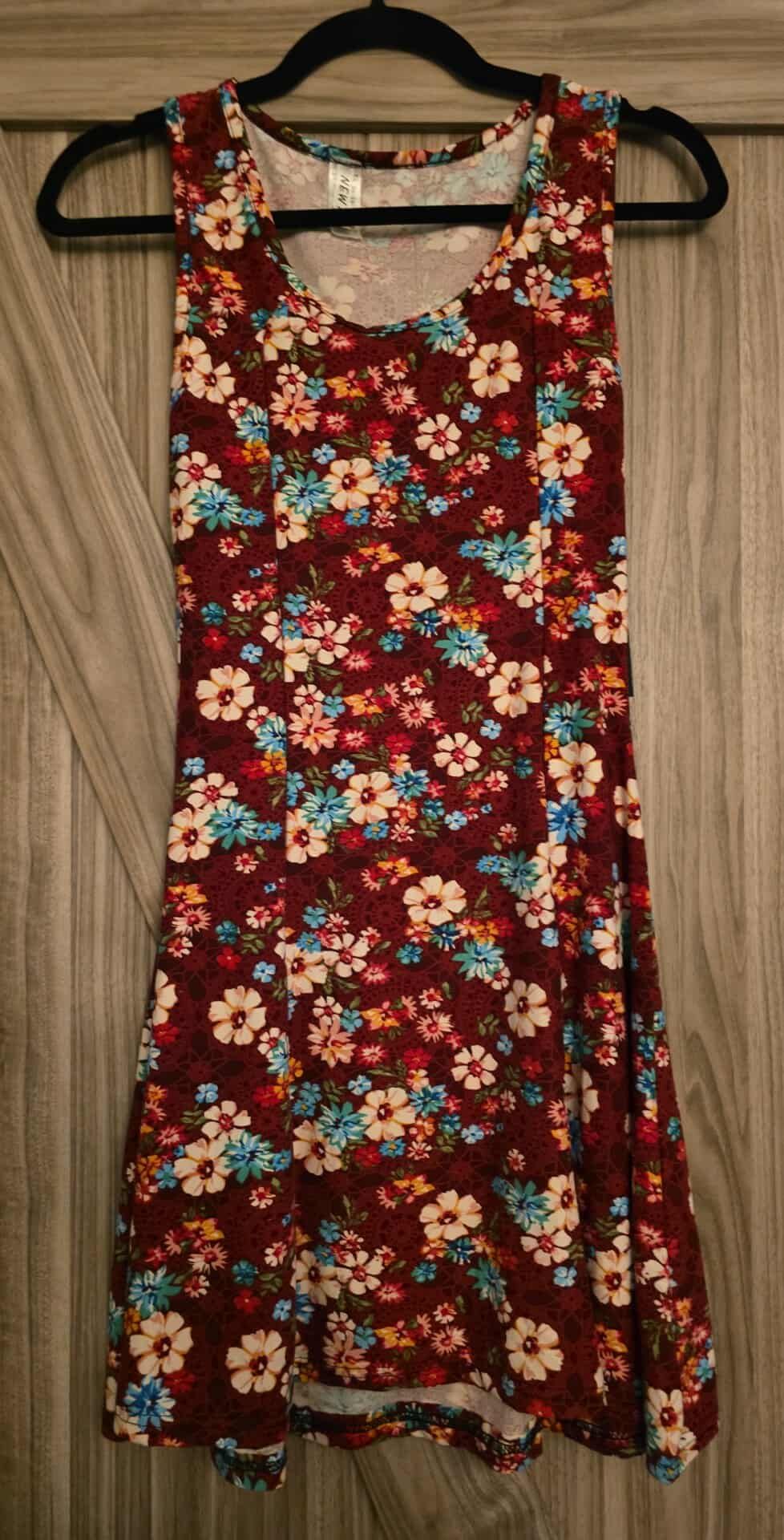 Maroon Floral Dress