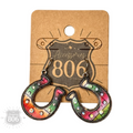 Western serape horseshoe earring