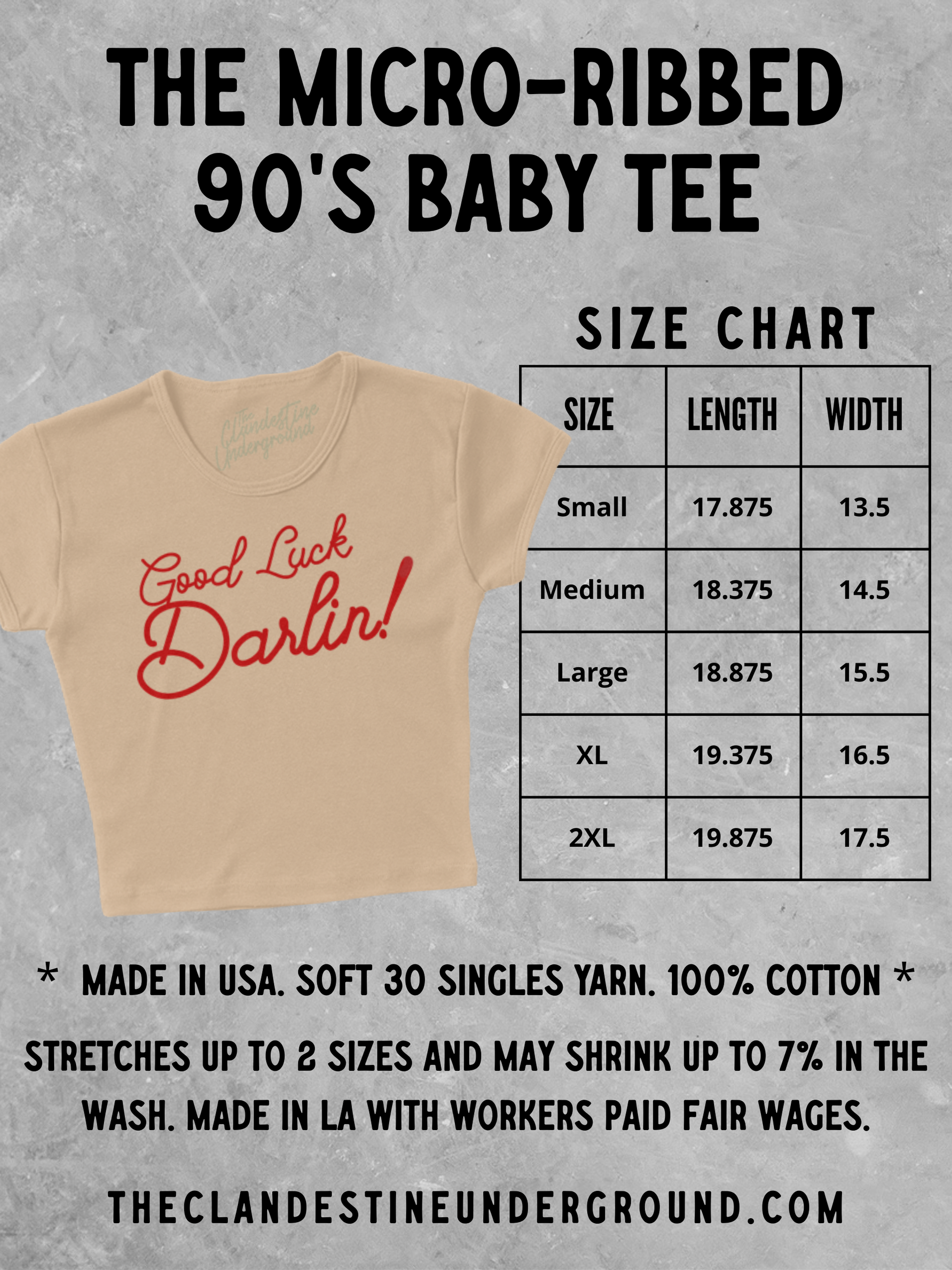 Underground Original Design: This is my First Rodeo, Western Micro-Ribbed Baby Tee