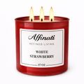 3-Wick White Strawberry Candle