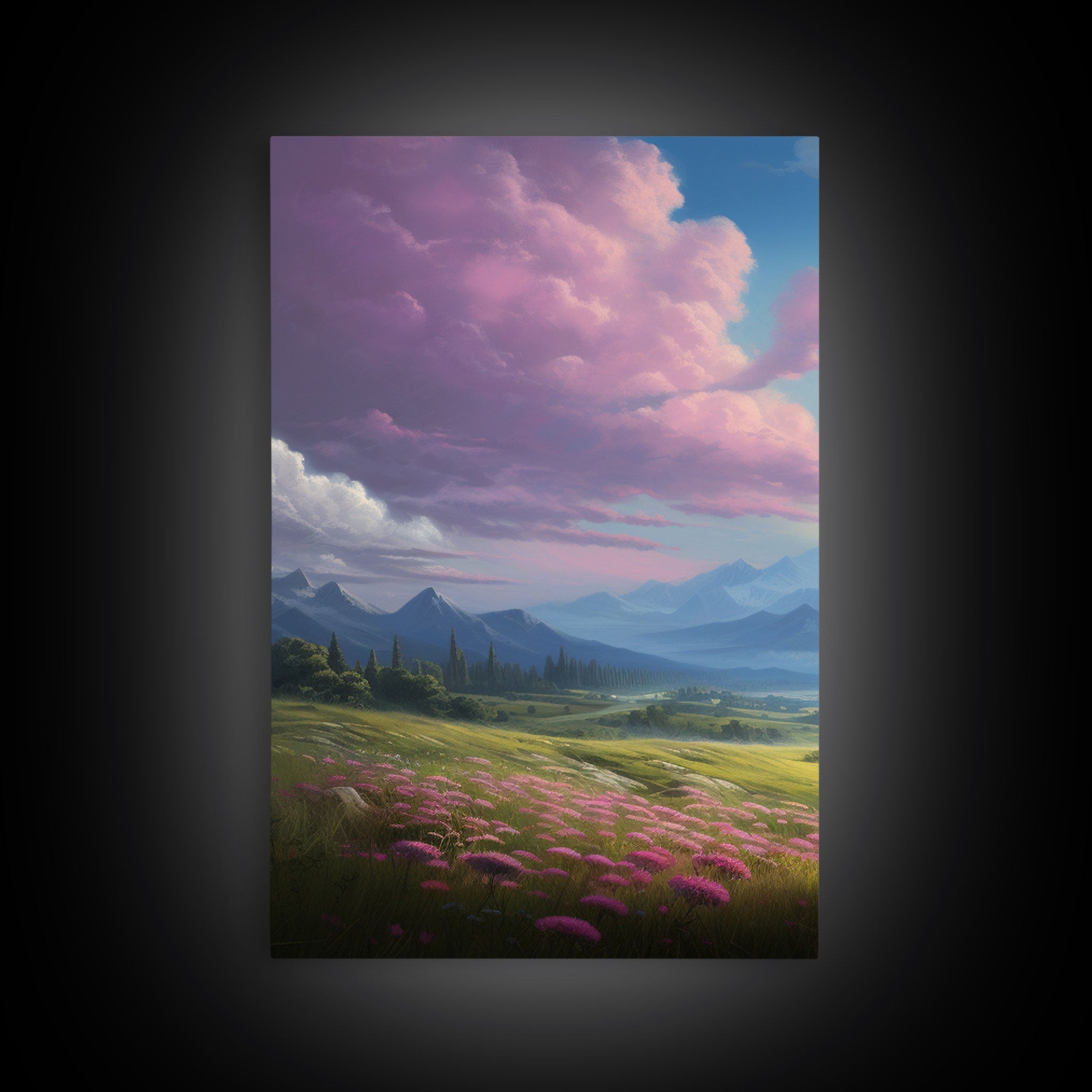 3 Piece Mountain Painting Set, Original Art, Framed Canvas Prints, Colorful Wall Art, Landscape Paintings, Living Room Decor, Wall Hanging