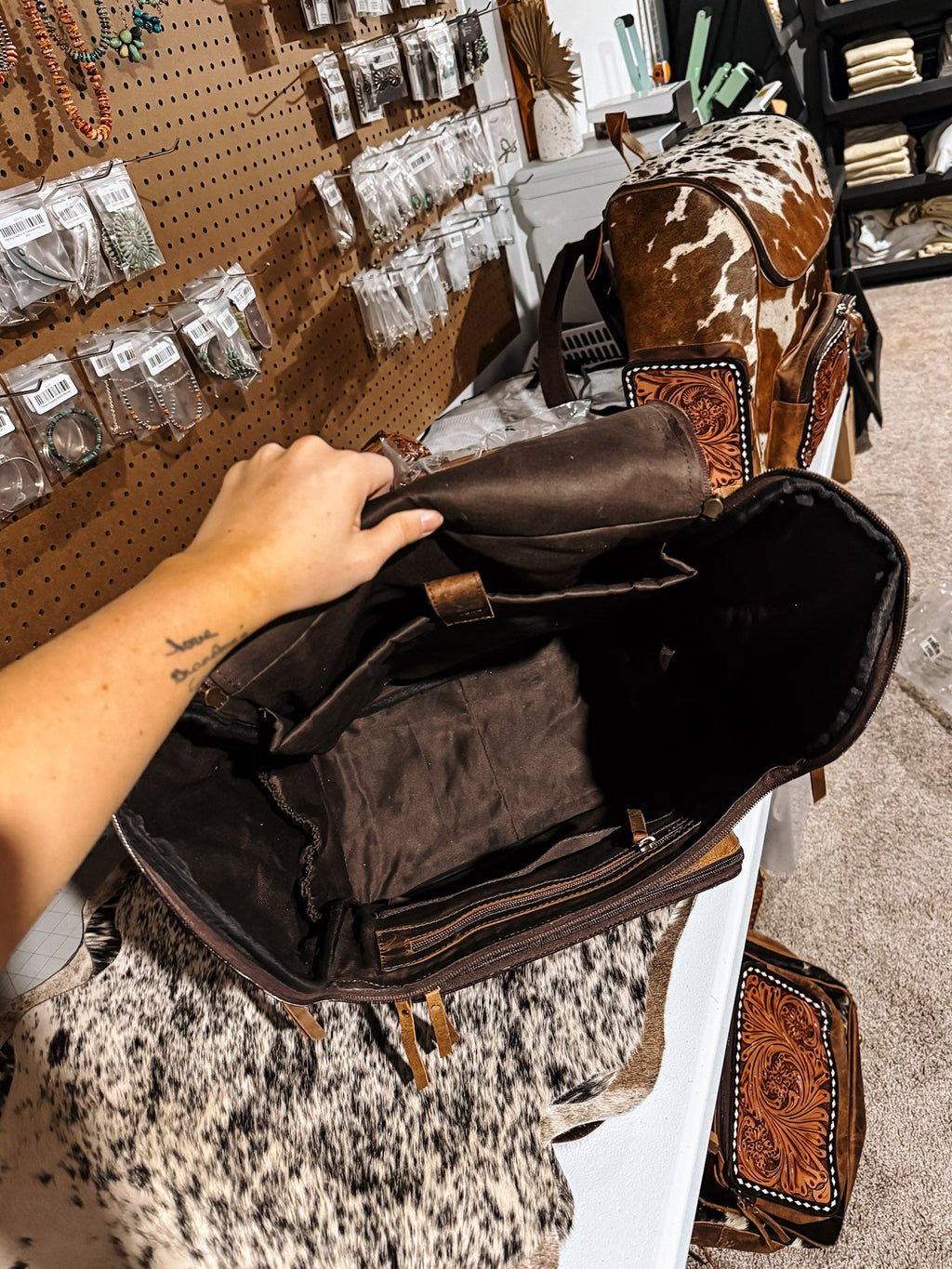 Evangeline Cowhide Backpack #31