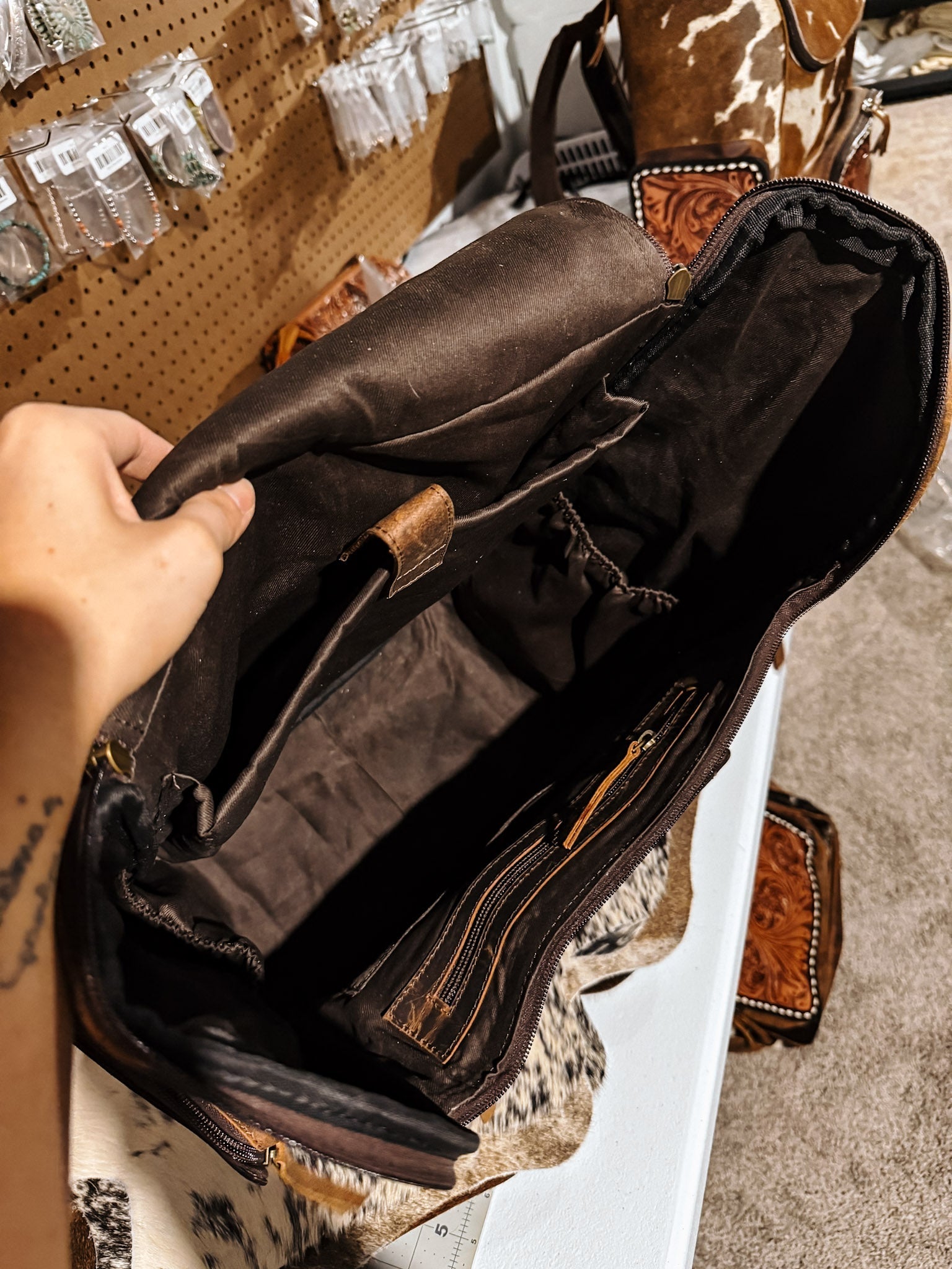 Evangeline Cowhide Backpack #31