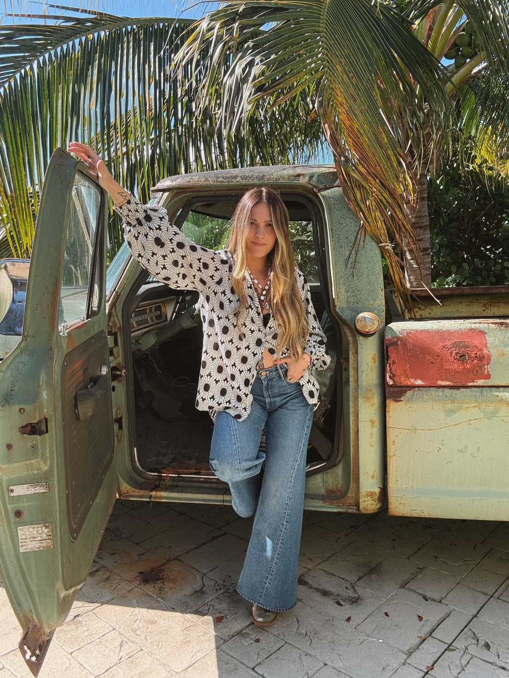 White Wedding Retro Floral Button Up Blouse PREORDER MAY/JUNE 2026