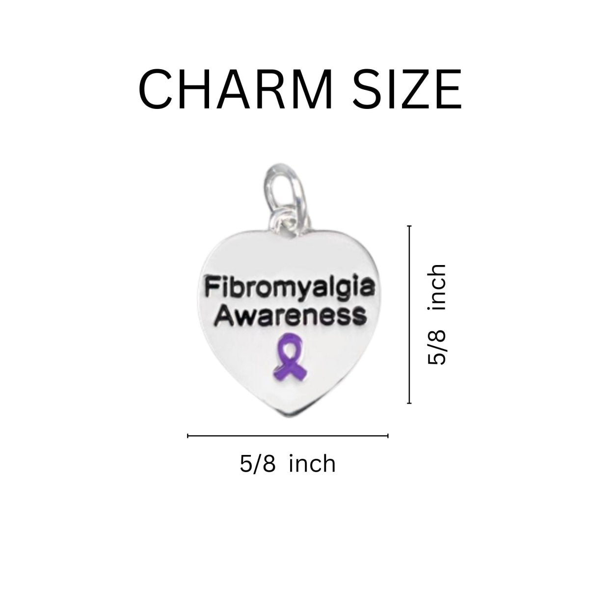 Fibromyalgia Awareness Heart Leather Cord Bracelets