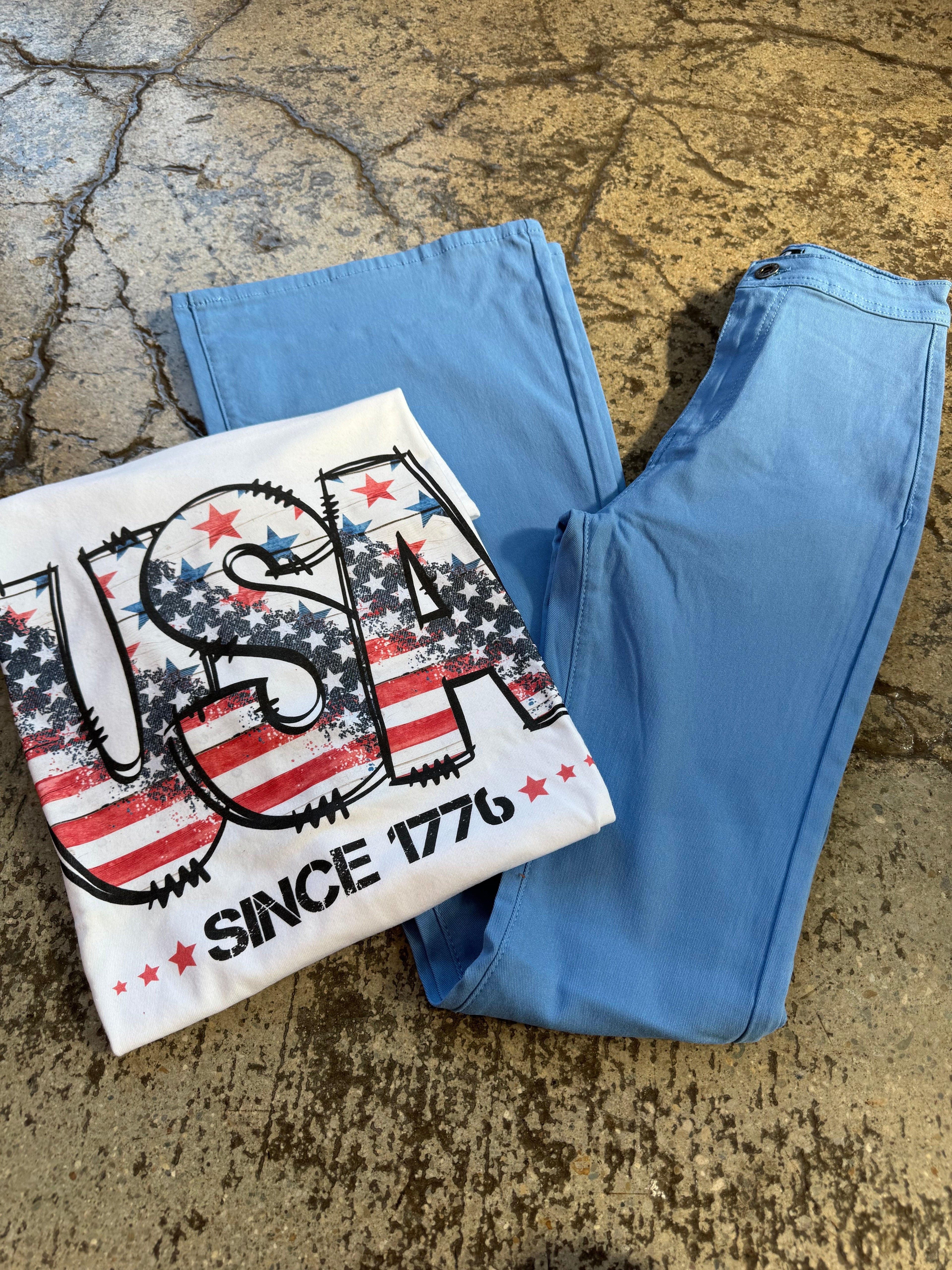 All American Flare Bundle (1 Fiona Flares + 1 Graphic Tee)