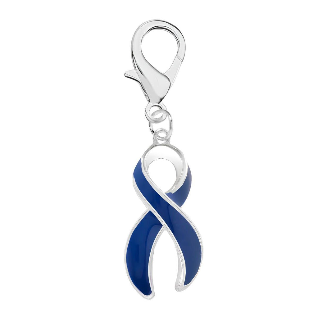 Large Dark Blue Ribbon Hanging Charms