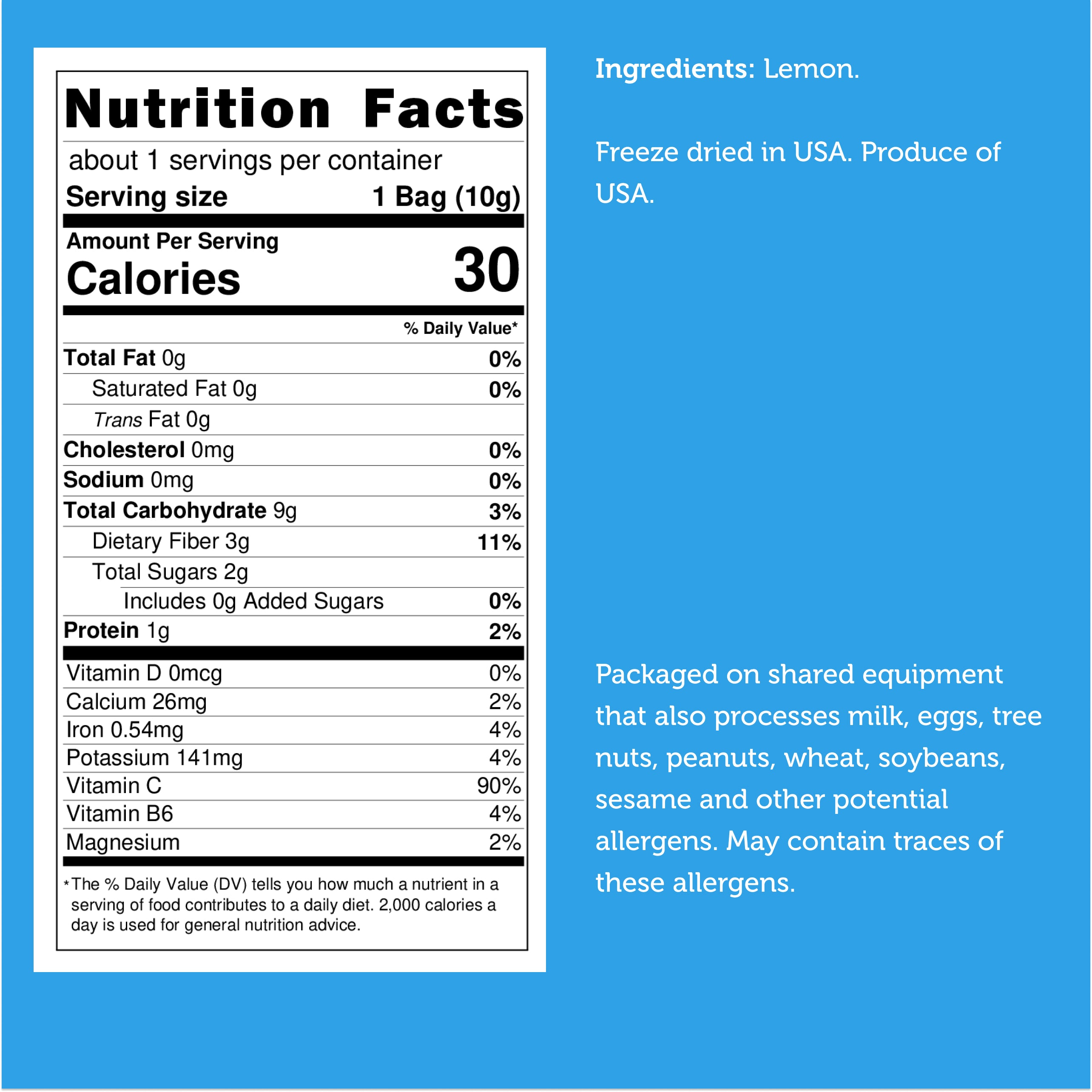 Freeze Dried Lemon Slices