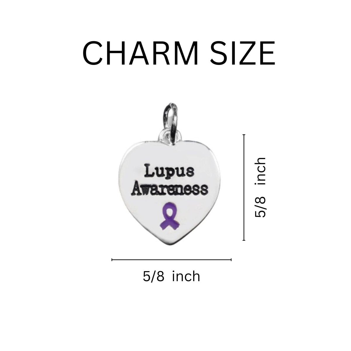 Lupus Awareness Heart Leather Cord Bracelets