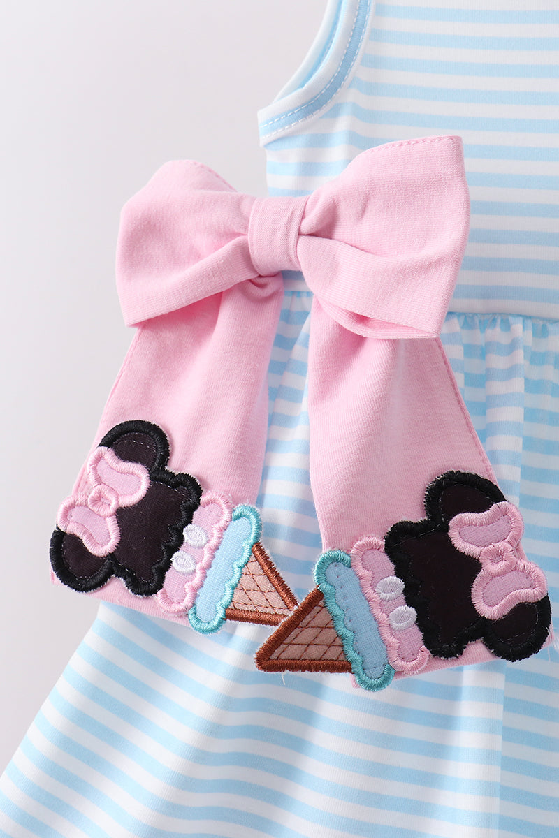 Blue Ice Cream Applique Set