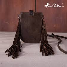 Montana West Hair-on Cowhide Fringe Phone Crossbody