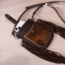 Montana West Hair-on Cowhide Fringe Phone Crossbody