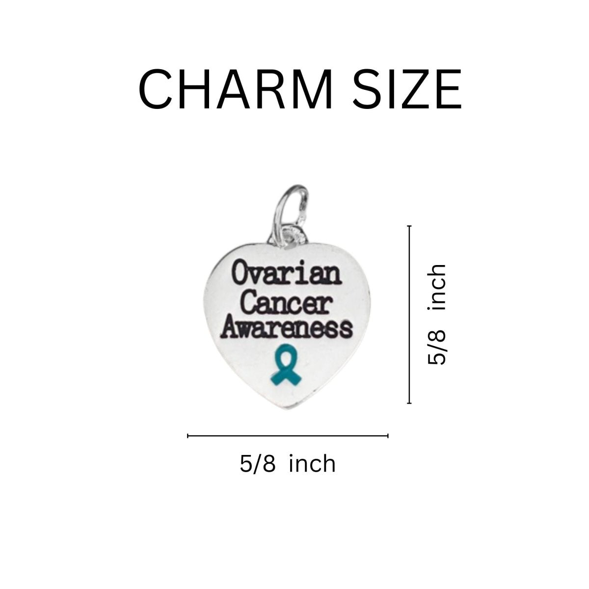 Ovarian Cancer Awareness Heart Necklaces