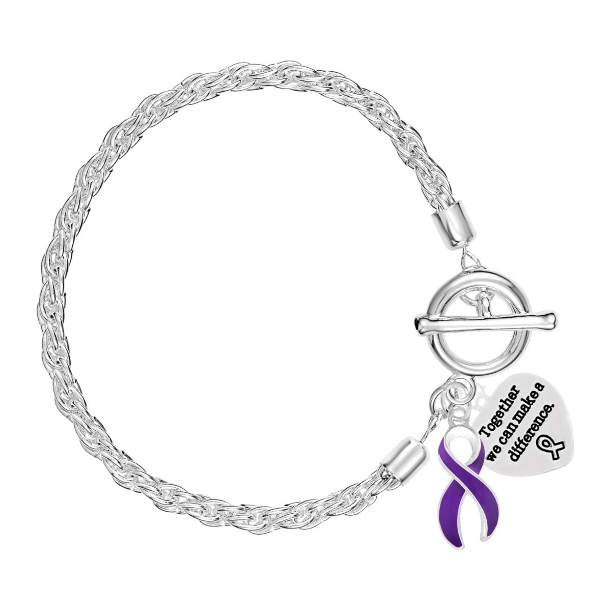 Rope Style Purple Ribbon Bracelets