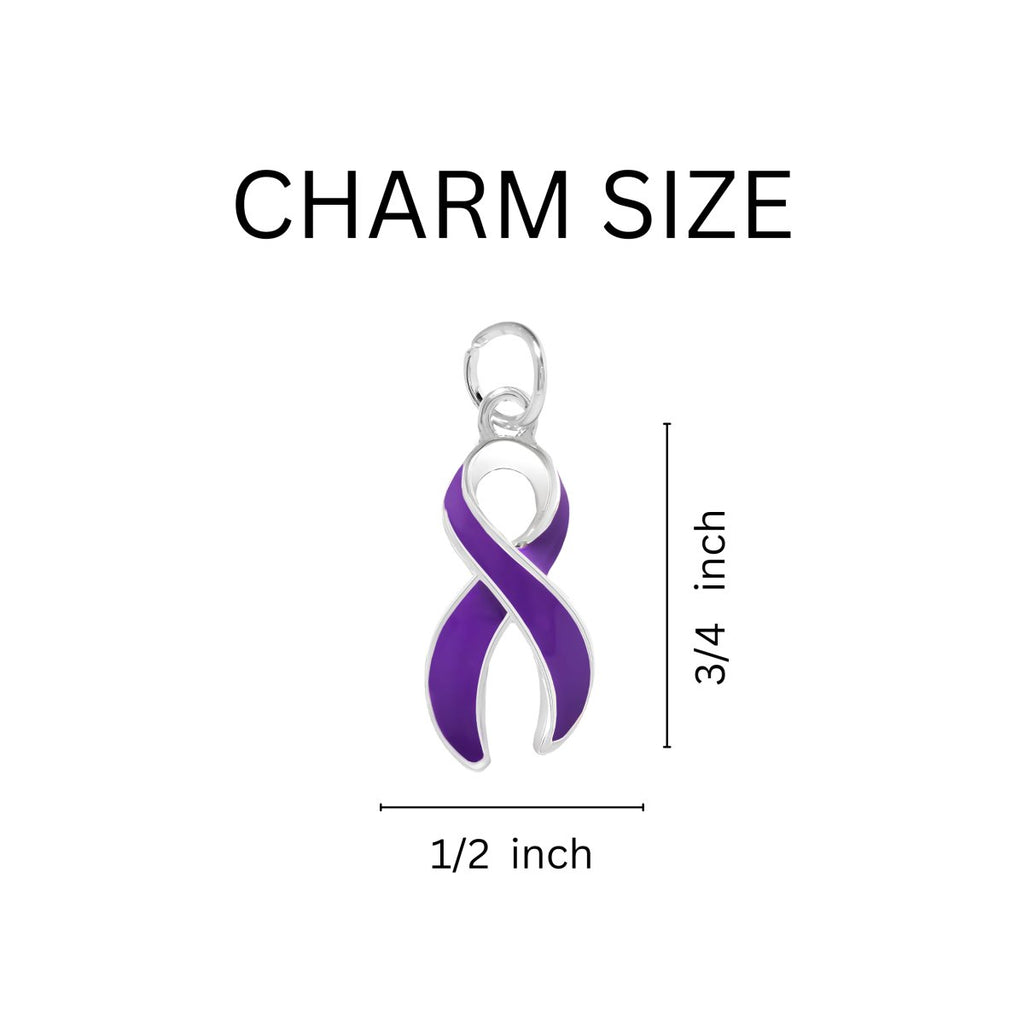 Rope Style Purple Ribbon Bracelets