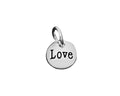 Silver Love Circle Charms