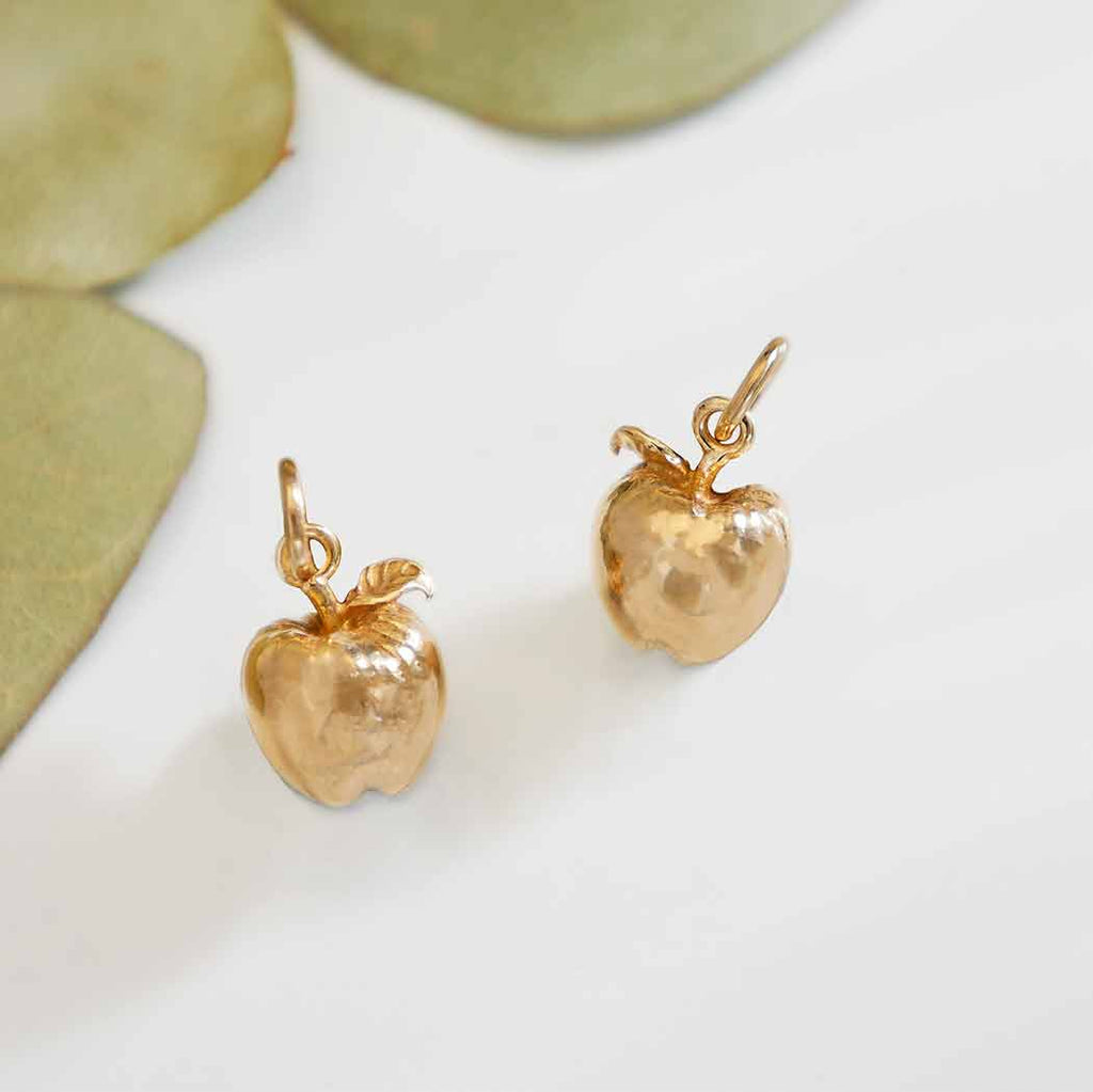 Tiny Apple Charm Necklace - 14k Gold Filled Jewelry - Handmade Necklace - Teacher Gift