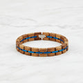 Zebra Patterned Olive Wood bracelet with Gift Box Set