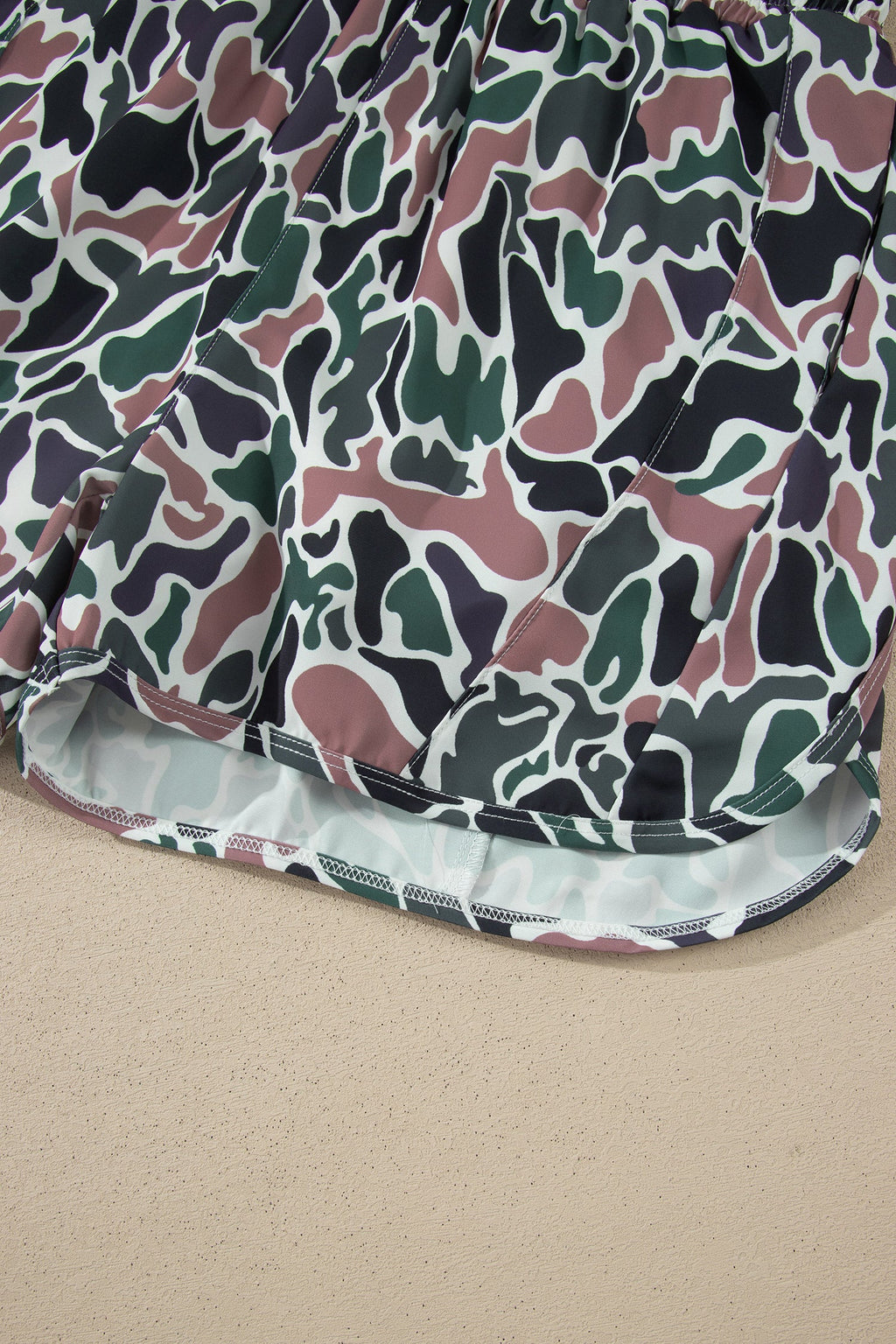 Camo High Waist Lined Athletic Shorts