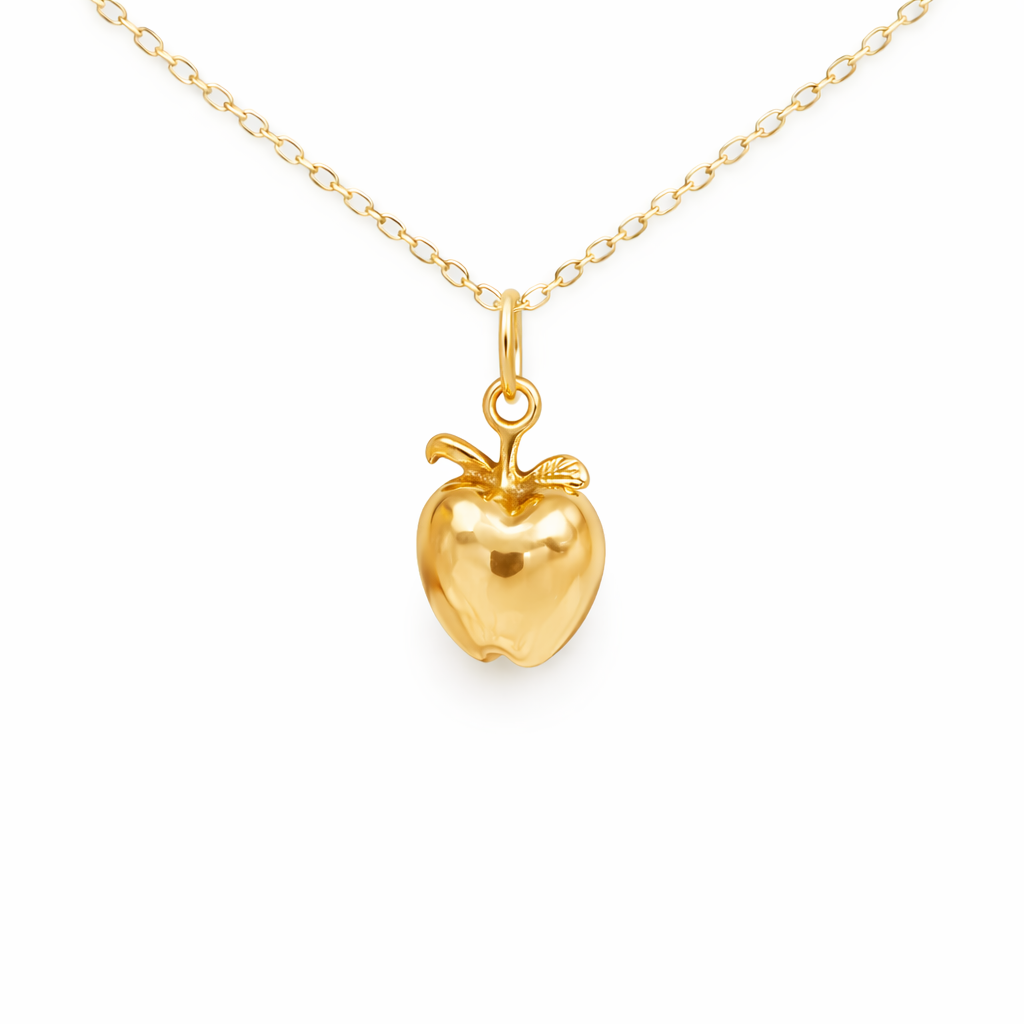 Tiny Apple Charm Necklace - 14k Gold Filled Jewelry - Handmade Necklace - Teacher Gift