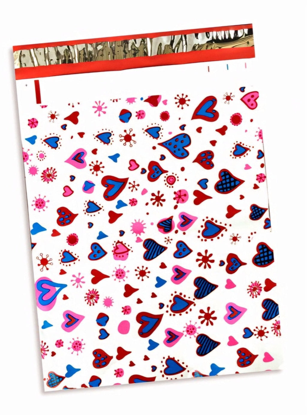 Blue Heart Colorful Poly Mailers Size 10x13 Shipping Bags