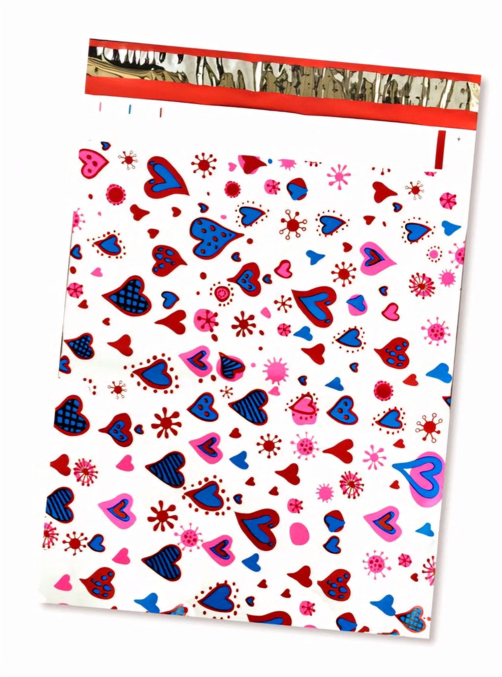 Blue Heart Colorful Poly Mailers Size 10x13 Shipping Bags