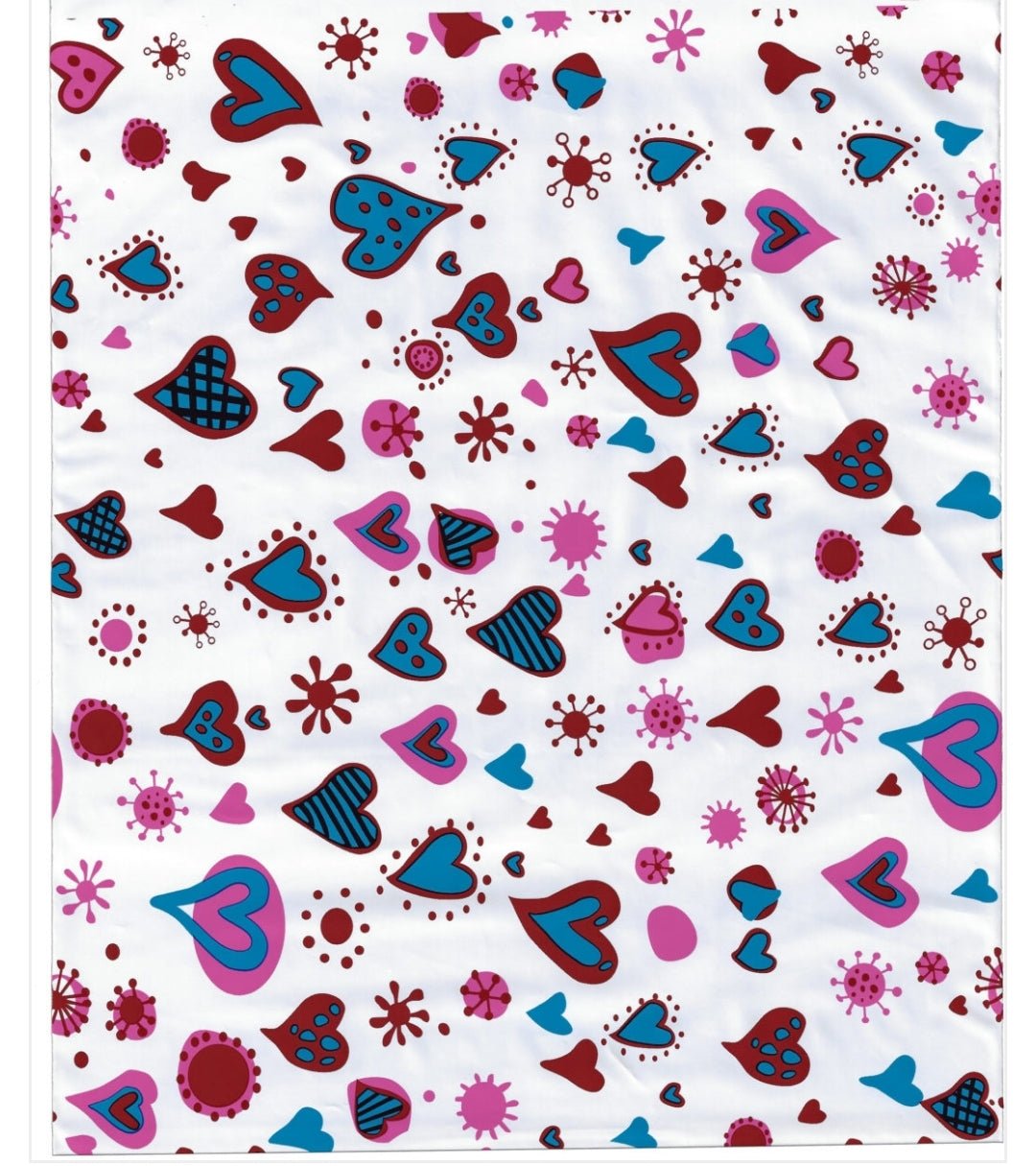 Blue Pink Heart Colorful Poly Mailers Size 6x9 Shipping Bags