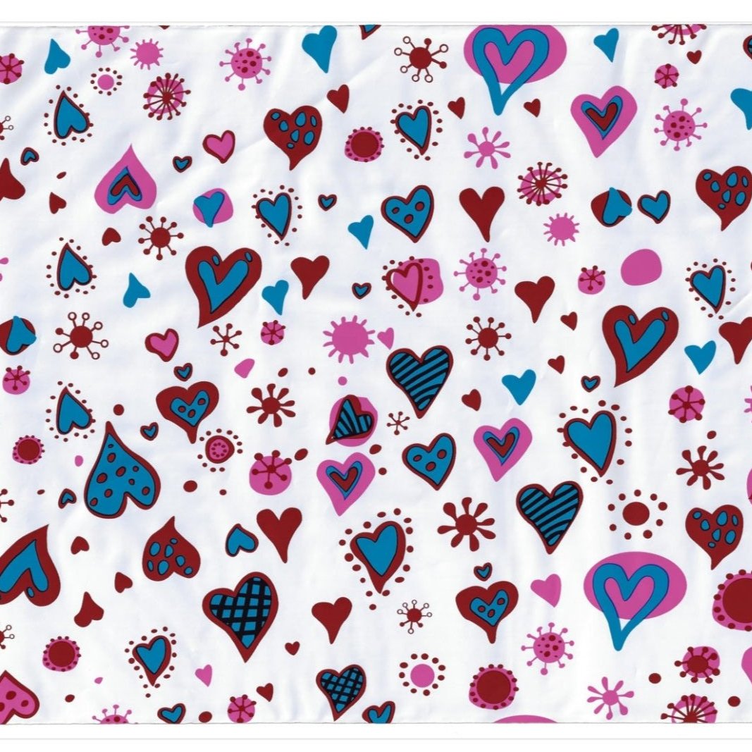 Blue Pink Heart Colorful Poly Mailers Size 6x9 Shipping Bags