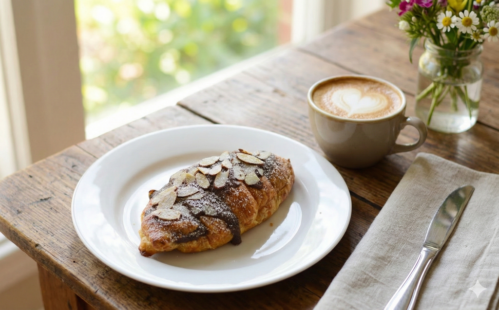 Andy Anand Sugar Free Dark Chocolate Almond Croissants Cake, 10 Pcs - 2 lbs. Handcrafted Guilt-Free Treats with Rich Chocolate Filling Inside and Crunchy Toasted Almond Topping