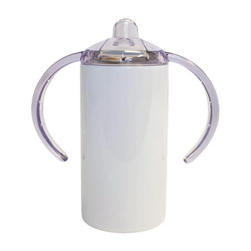 12oz Blank Sublimation kids Sippy Cup White Straight Stainless Kids Drinking Tumbler Water Bottles
