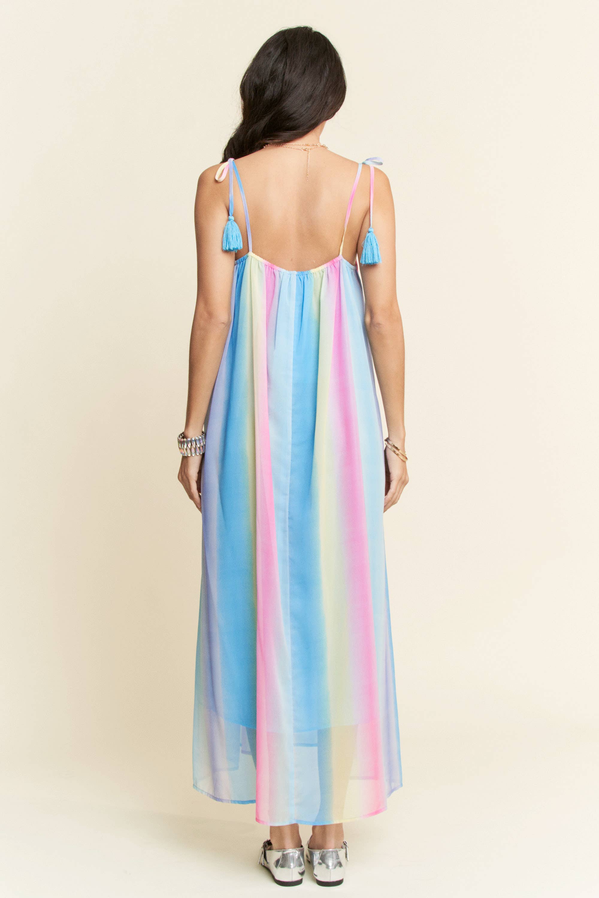Ombré Rainbow Pastel Maxi with Tassles