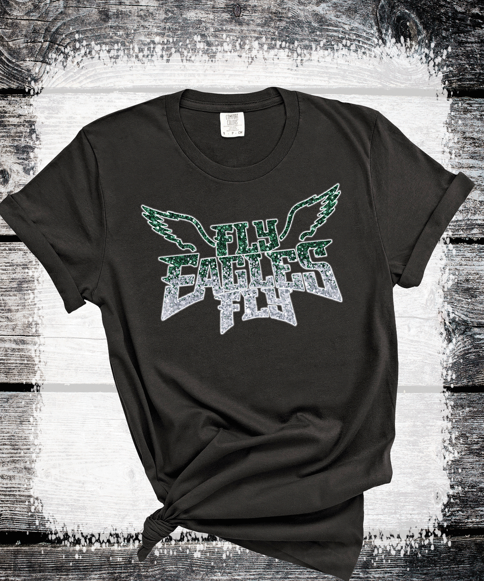 EAGLES Fly Birds Fly Faux Glitter Bling Philadelphia Football Sweatshirt, Philly T-shirt, Trending Eagles Fan Shirts, Football Crewneck, Eagles Hoodie, Superbowl GIfts