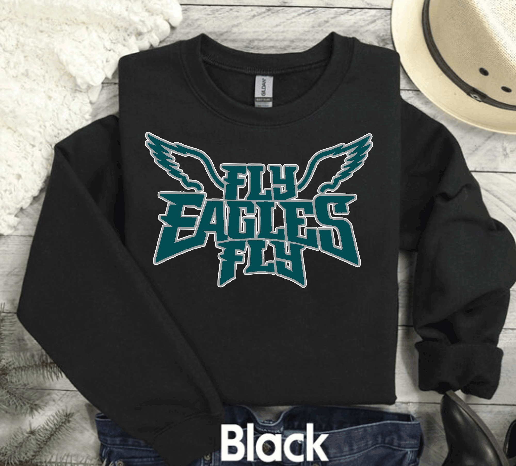 EAGLES Fly Birds Fly Bling Philadelphia Football Sweatshirt, Philly T-shirt, Trending Eagles Fan Shirts, Football Crewneck, Eagles Hoodie, Superbowl GIfts