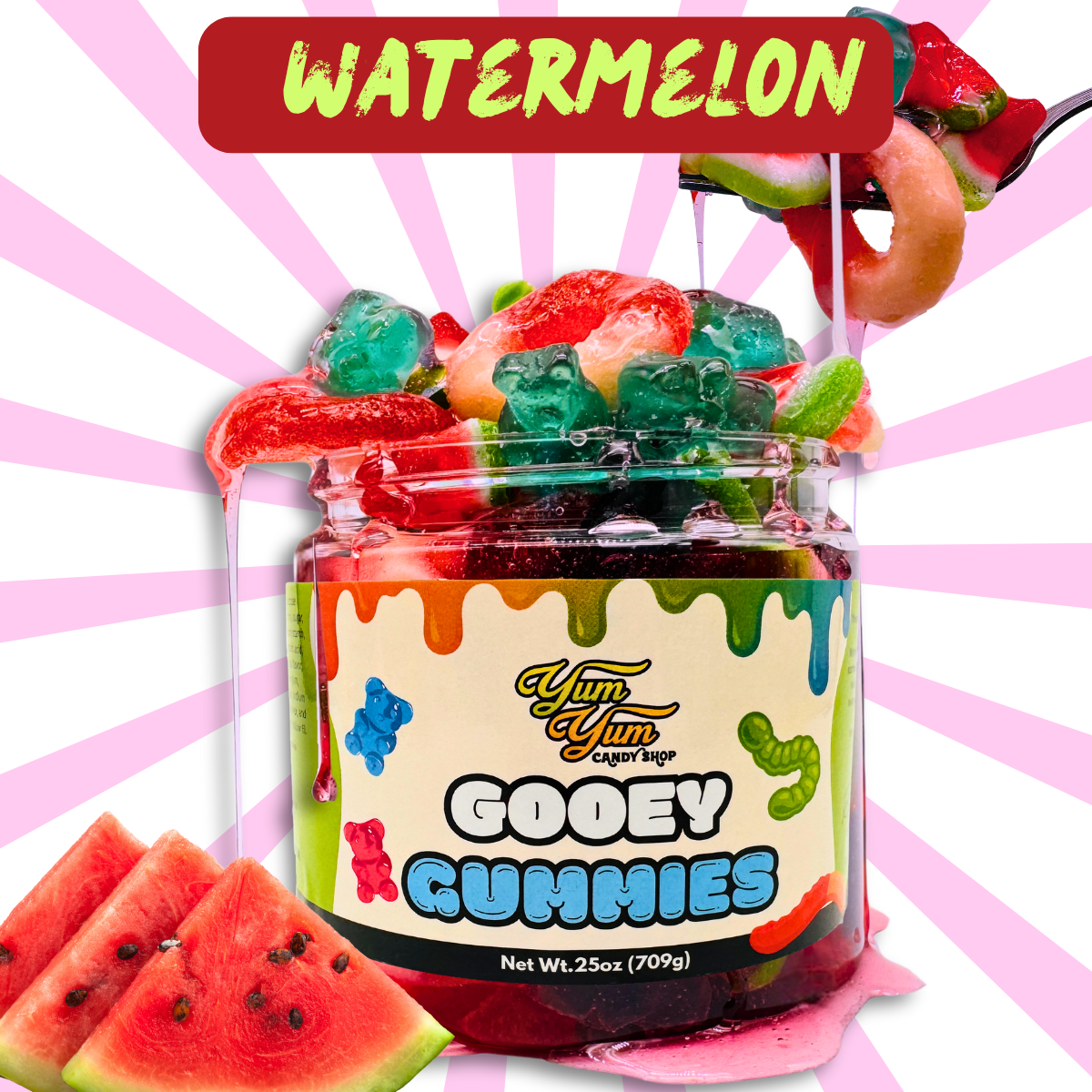 Sweet Gooey Gummies – Blue Raspberry & Watermelon in Sweet Ooze | Candy