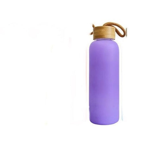 25oz Sublimation blank color glass sports bottle Tumblers (Includes Bamboo Lid)