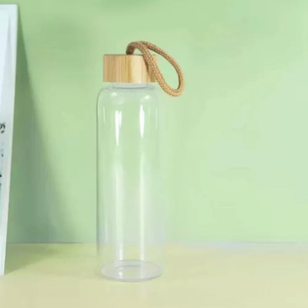 25oz Sublimation blank color glass sports bottle Tumblers (Includes Bamboo Lid)
