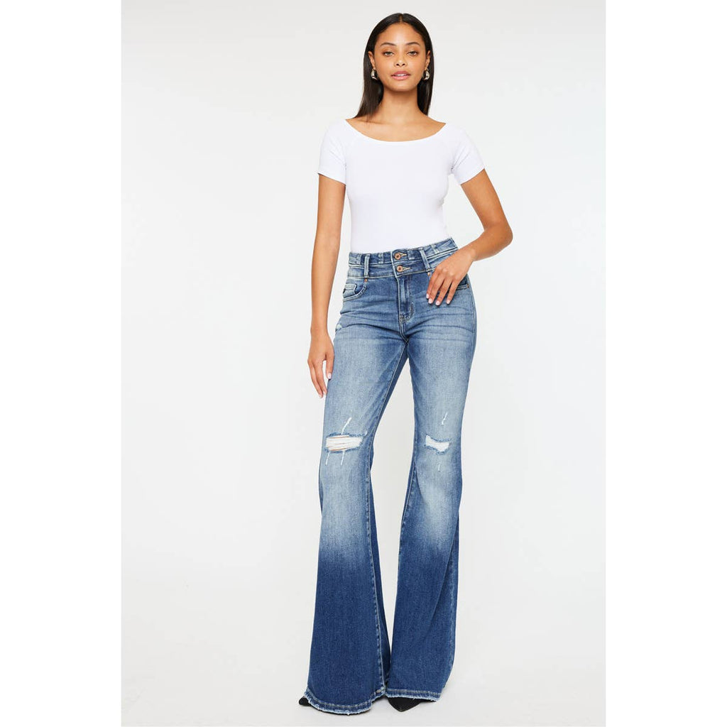 Kan Can High Rise Super Flare Jeans - Size 7 available