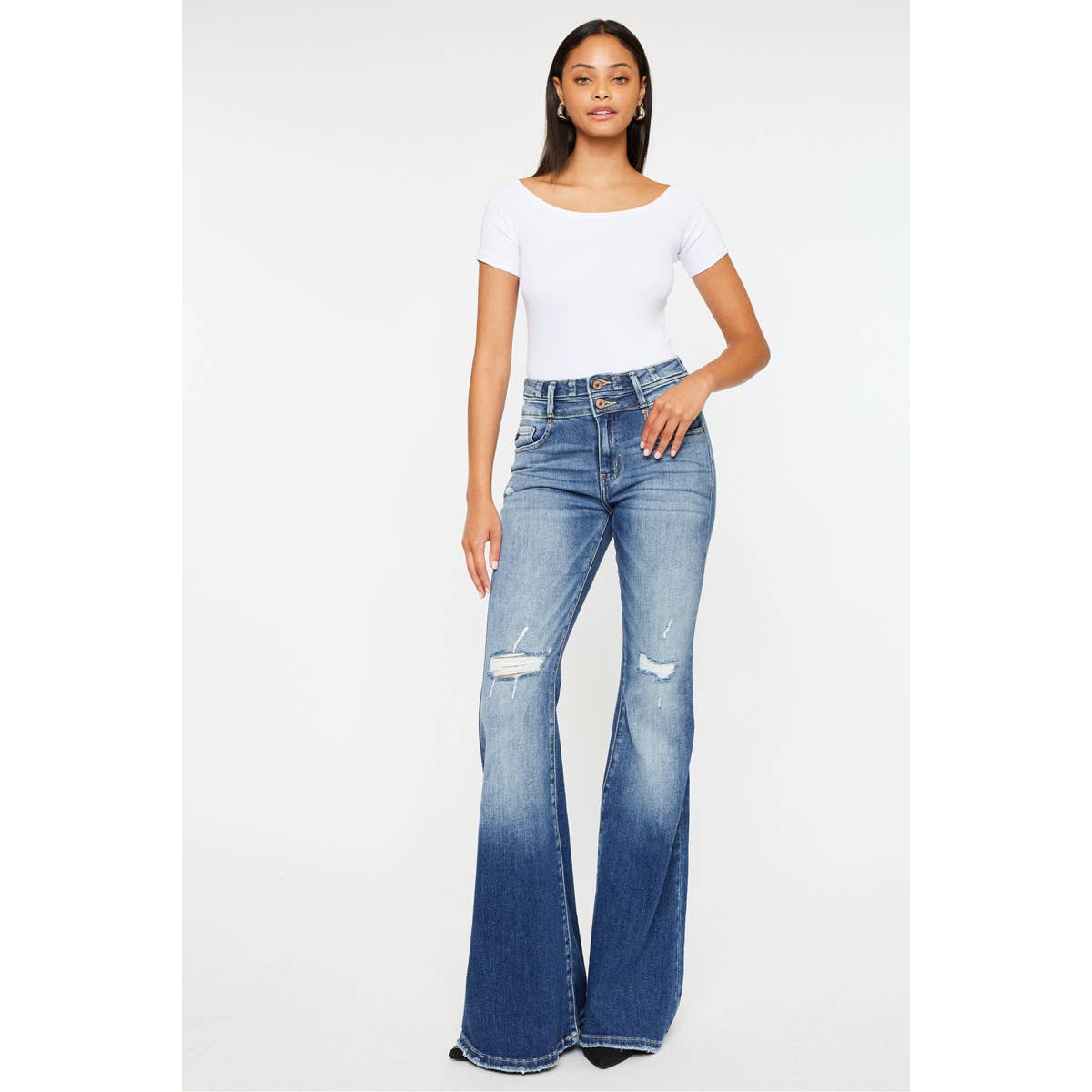 Kan Can High Rise Super Flare Jeans - Size 7 available