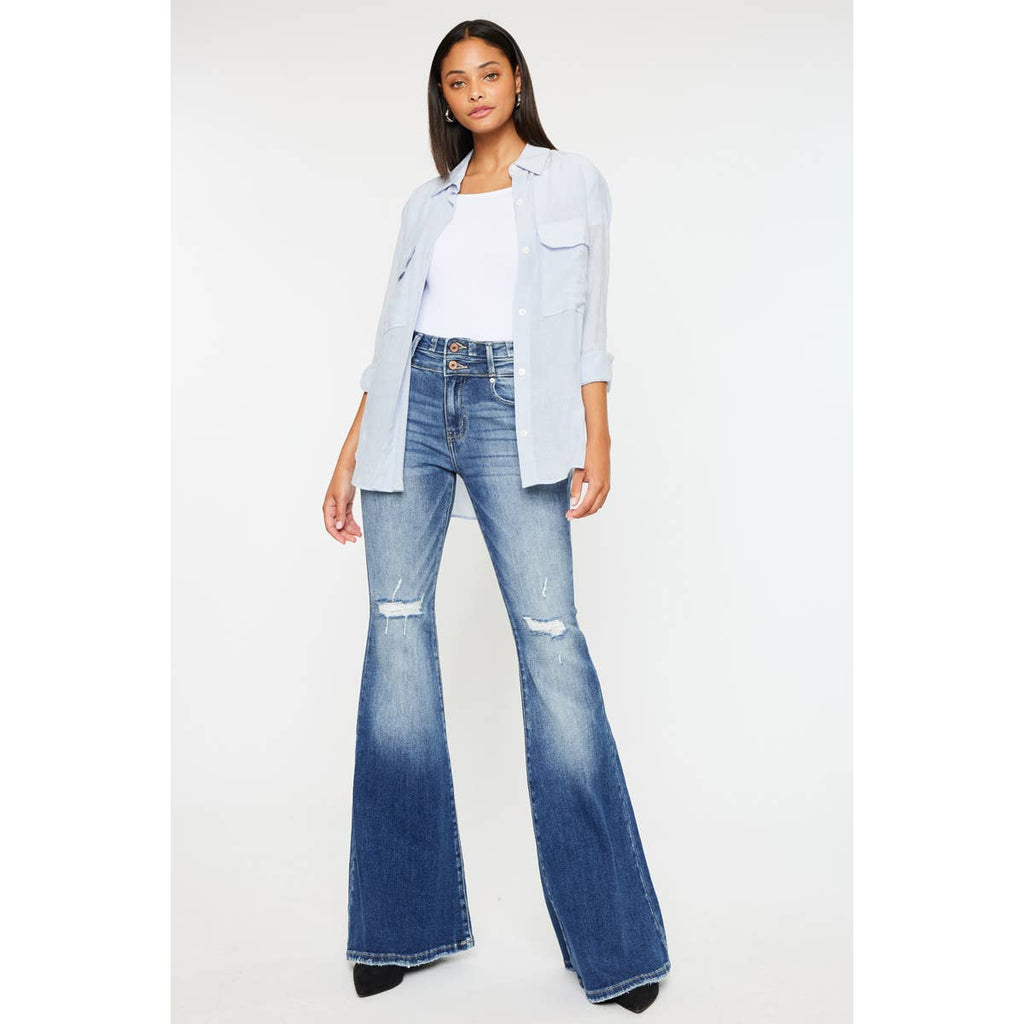 Kan Can High Rise Super Flare Jeans - Size 7 available