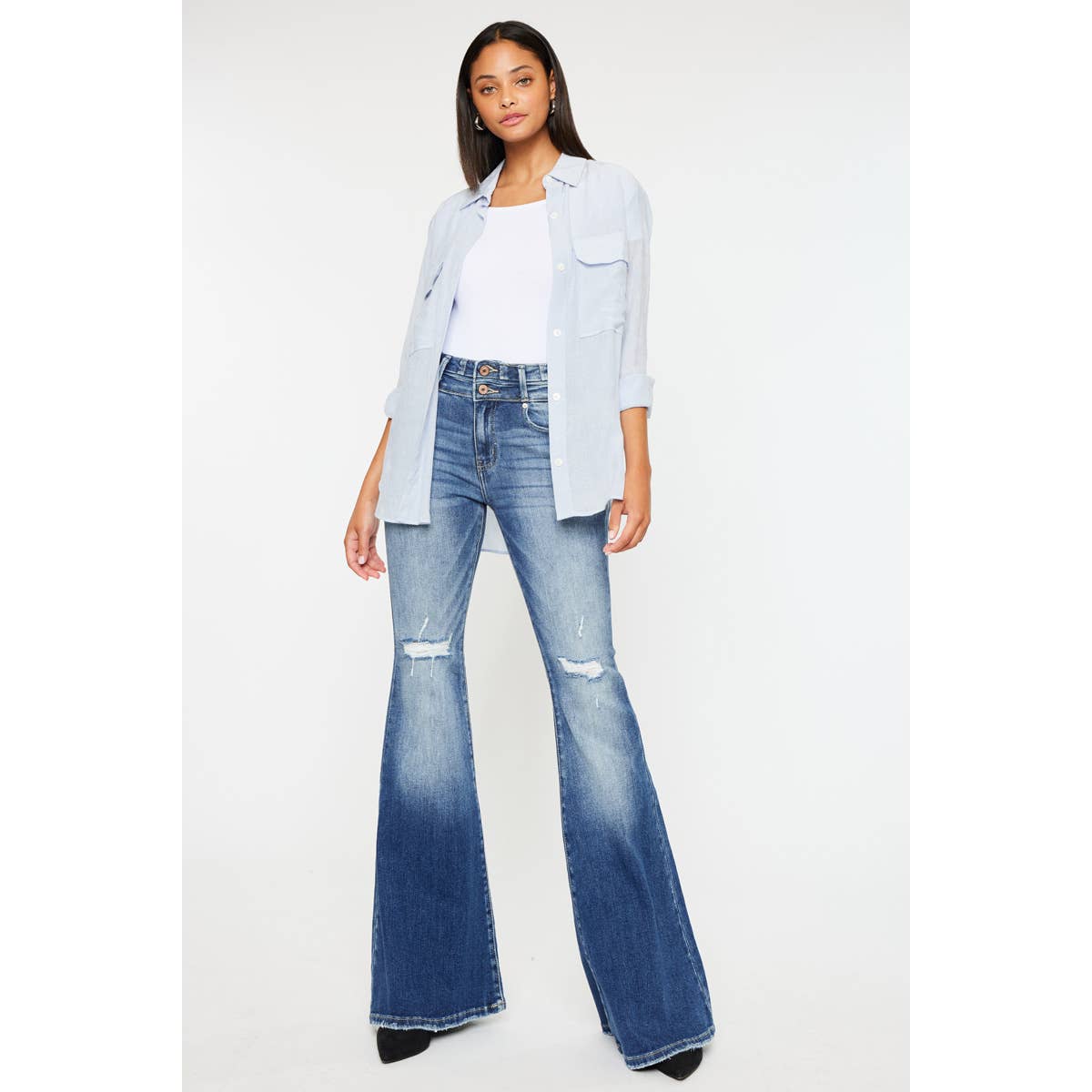 Kan Can High Rise Super Flare Jeans - Size 7 available