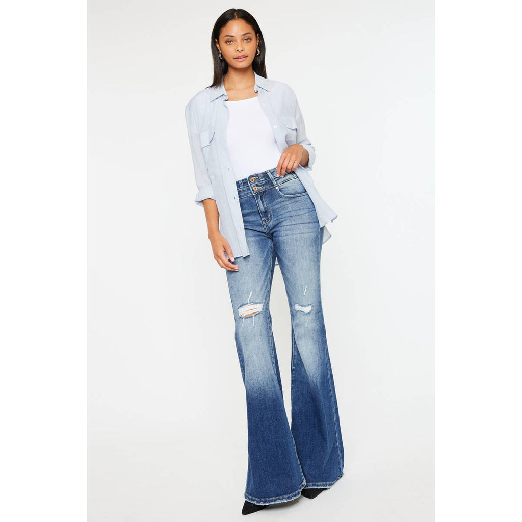 Kan Can High Rise Super Flare Jeans - Size 7 available