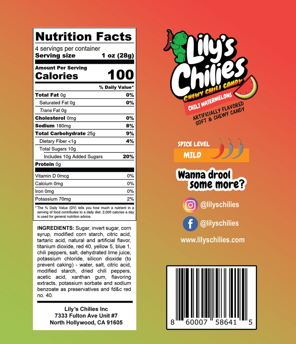 Chili Watermelon Gummies - Two 4oz Bags