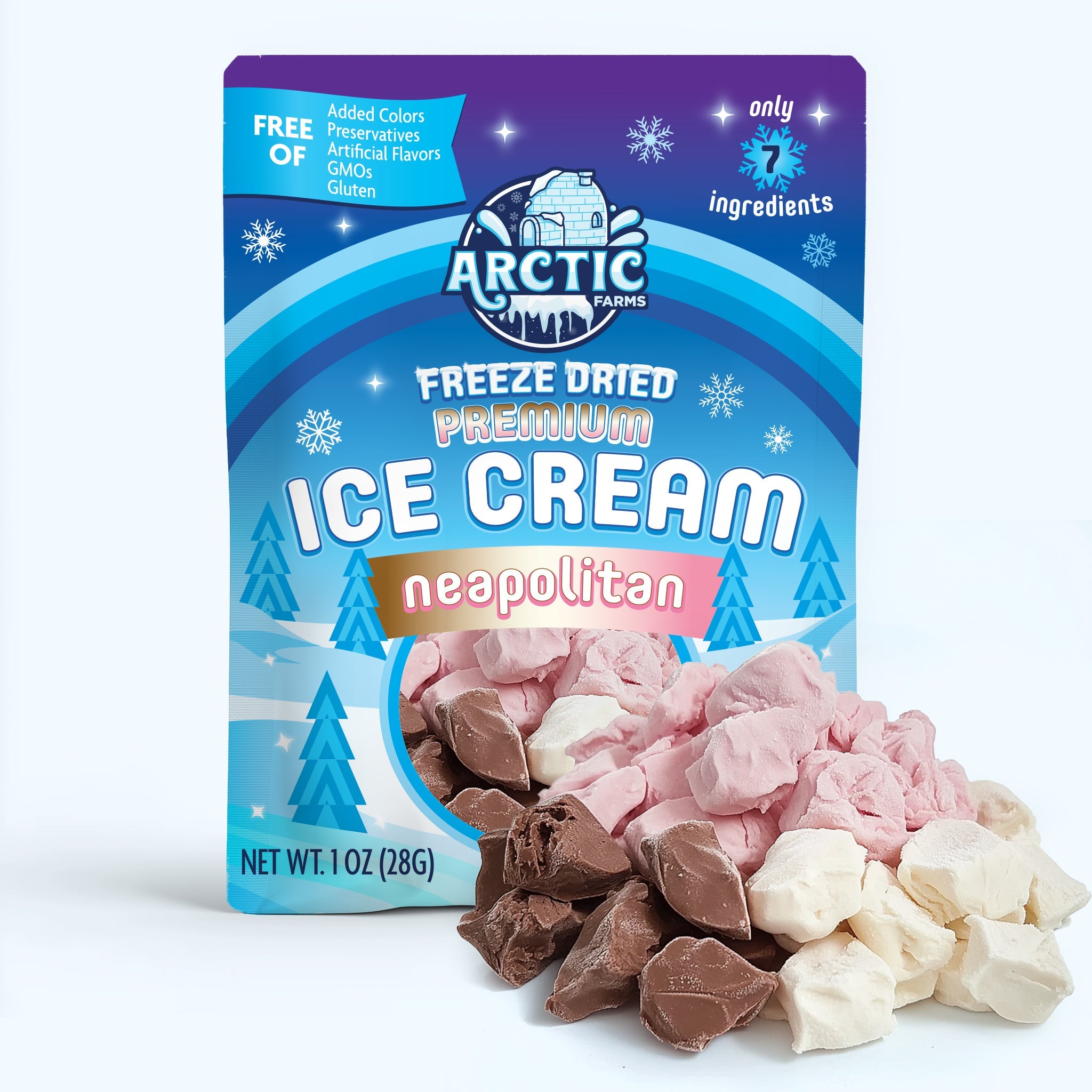 PREMIUM Freeze Dried Ice Cream * Only 5 Ingredients * Neapolitan